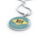 Delaware State Flag Necklace Stainless Steel or 18k Gold Circle Pendant 18-22" - Express Your Love Gifts
