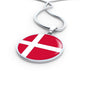 Denmark Flag Necklace Denmark Flag Stainless Steel or 18k Gold 18-22" - Express Your Love Gifts