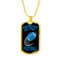 Detroit Fan Necklace Dog Tag Stainless Steel or 18k Gold 24" Chain - Express Your Love Gifts