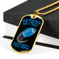Detroit Fan Necklace Dog Tag Stainless Steel or 18k Gold 24" Chain - Express Your Love Gifts