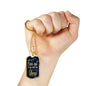 Deuteronomy 31:6 Fear Not I Am With You Dog Tag Stainless Steel or 18k Gold 24" Chain - Express Your Love Gifts