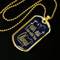 Deuteronomy 31:6 Fear Not I Am With You Dog Tag Stainless Steel or 18k Gold 24" Chain - Express Your Love Gifts