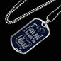 Deuteronomy 31:6 Fear Not I Am With You Dog Tag Stainless Steel or 18k Gold 24" Chain - Express Your Love Gifts