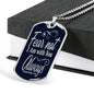 Deuteronomy 31:6 Fear Not I Am With You Dog Tag Stainless Steel or 18k Gold 24" Chain - Express Your Love Gifts