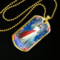 Divine Mercy Catholic Necklace Stainless Steel or 18k Gold Dog Tag 24" Chain-Express Your Love Gifts
