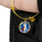 Divine Mercy Catholic Prayer Bracelet Bangle Bracelet Stainless Steel or 18k Gold" - Express Your Love Gifts