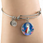 Divine Mercy Catholic Prayer Bracelet Bangle Bracelet Stainless Steel or 18k Gold" - Express Your Love Gifts