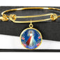 Divine Mercy Catholic Prayer Bracelet Bangle Bracelet Stainless Steel or 18k Gold" - Express Your Love Gifts