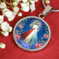 Divine Mercy Catholic Prayer To Jesus Circle Necklace Stainless Steel or 18k Gold 18-22" - Express Your Love Gifts