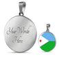 Djibouti Flag Necklace Djibouti Flag Stainless Steel or 18k Gold 18-22" - Express Your Love Gifts