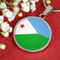 Djibouti Flag Necklace Djibouti Flag Stainless Steel or 18k Gold 18-22" - Express Your Love Gifts