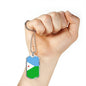 Djibouti Flag Necklace Djibouti Flag Stainless Steel or 18k Gold Dog Tag 24" - Express Your Love Gifts