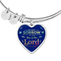 Do Not Sorrow Stainless Steel or 18k Gold Heart Bangle Bracelet - Express Your Love Gifts