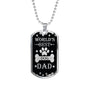 Dog Dad Dog Tag Stainless Steel or 18k Gold 24" Chain Gift For Dad - Express Your Love Gifts