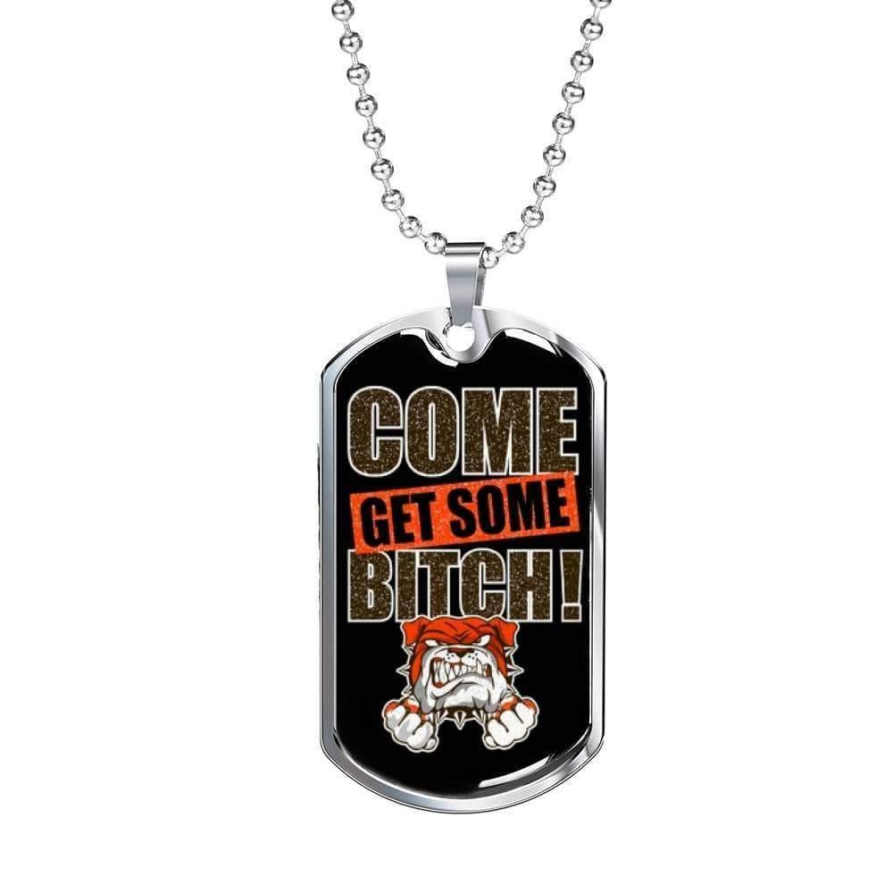 Dog Necklace Get Some Stainless Steel or 18k Gold Dog Tag 24" Chain-Express Your Love Gifts