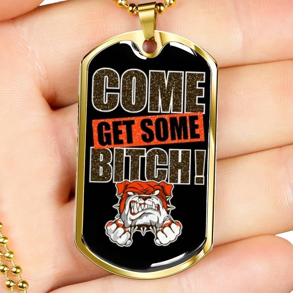 Dog Necklace Get Some Stainless Steel or 18k Gold Dog Tag 24" Chain-Express Your Love Gifts