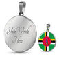 Dominica Flag Necklace Dominica Flag Stainless Steel or 18k Gold 18-22" - Express Your Love Gifts