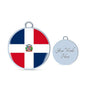 Dominican Flag Bracelet Dominican Flag Stainless Steel or 18k Gold Circle Bangle - Express Your Love Gifts