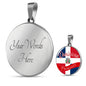Dominican Princess Circle Pendant Necklace Stainless Steel or 18k Gold 18-22" - Express Your Love Gifts
