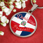 Dominican Princess Circle Pendant Necklace Stainless Steel or 18k Gold 18-22" - Express Your Love Gifts
