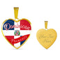 Dominican Princess Necklace Stainless Steel or 18k Gold Heart Pendant 18-22'' - Express Your Love Gifts