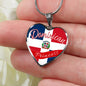 Dominican Princess Necklace Stainless Steel or 18k Gold Heart Pendant 18-22'' - Express Your Love Gifts