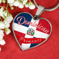 Dominican Princess Necklace Stainless Steel or 18k Gold Heart Pendant 18-22'' - Express Your Love Gifts