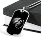 Dragon Dog Tag Stainless Steel or 18k Gold 24" Chain Gothic Dragons Pendant - Express Your Love Gifts