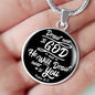 Draw Close To God Bible Verse Circle Necklace Stainless Steel or 18k Gold 18-22"-Express Your Love Gifts