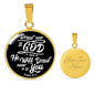Draw Close To God Bible Verse Circle Necklace Stainless Steel or 18k Gold 18-22"-Express Your Love Gifts