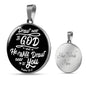 Draw Close To God Bible Verse Circle Necklace Stainless Steel or 18k Gold 18-22"-Express Your Love Gifts