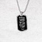 Draw Closer To God Scripture Inspired Psalm Necklace Stainless Steel or 18k Gold Dog Tag 24" Chain-Express Your Love Gifts