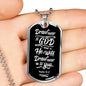 Draw Closer To God Scripture Inspired Psalm Necklace Stainless Steel or 18k Gold Dog Tag 24" Chain-Express Your Love Gifts