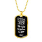 Draw Closer To God Scripture Inspired Psalm Necklace Stainless Steel or 18k Gold Dog Tag 24" Chain-Express Your Love Gifts