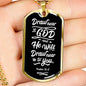Draw Closer To God Scripture Inspired Psalm Necklace Stainless Steel or 18k Gold Dog Tag 24" Chain-Express Your Love Gifts