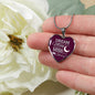 Dream Shoot For The Moon Necklace Stainless Steel or 18k Gold Heart Pendant 18-22" - Express Your Love Gifts