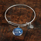 Dream Shoot For The Moon Stainless Steel or 18k Gold Circle Bangle Bracelet - Express Your Love Gifts