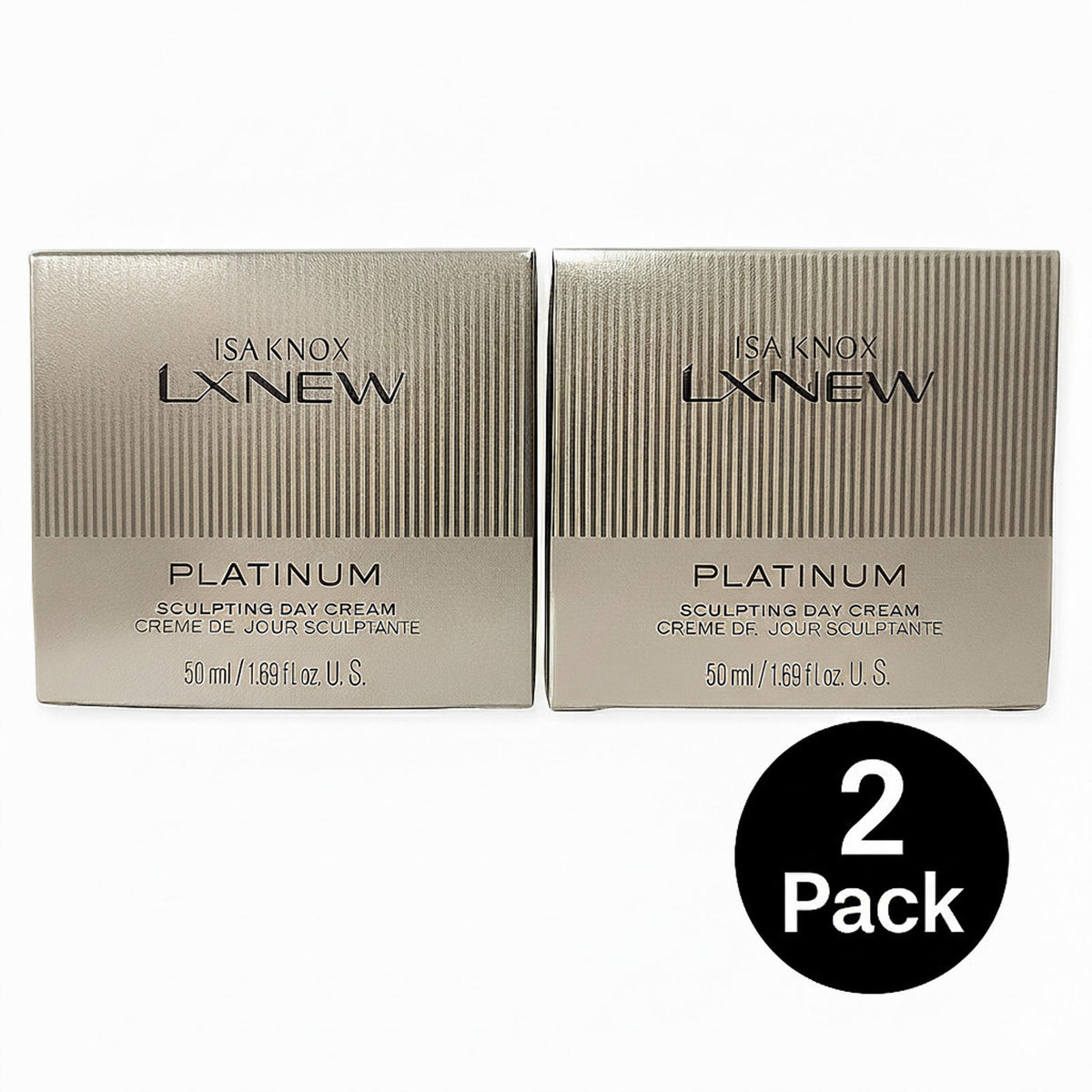 2 Pack Isa Knox LXNEW Platinum Sculpting Day Cream – 50 mL (1.69 fl oz) Each – Exp 12/2026
