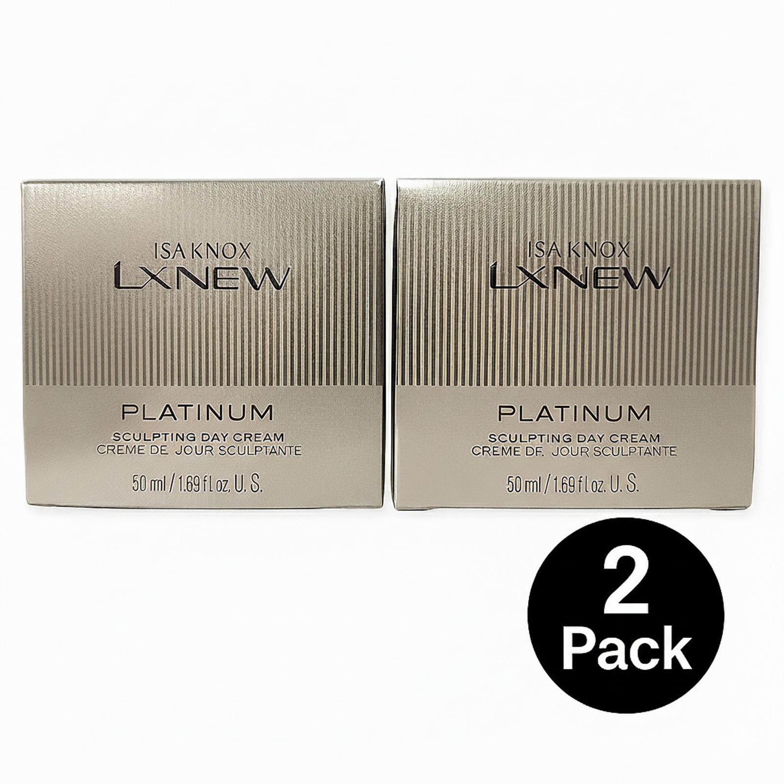 2 Pack Isa Knox LXNEW Platinum Sculpting Day Cream – 50 mL (1.69 fl oz) Each – Exp 12/2026