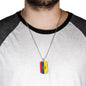 Ecuador Flag Necklace Ecuador Flag Stainless Steel or 18k Gold Dog Tag 24" - Express Your Love Gifts