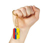 Ecuador Flag Necklace Ecuador Flag Stainless Steel or 18k Gold Dog Tag 24" - Express Your Love Gifts