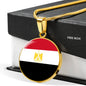 Egypt Flag Necklace Egypt Flag Stainless Steel or 18k Gold 18-22" - Express Your Love Gifts