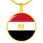 Egypt Flag Necklace Egypt Flag Stainless Steel or 18k Gold 18-22" - Express Your Love Gifts