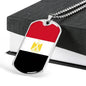 Egypt Flag Necklace Egypt Flag Stainless Steel or 18k Gold Dog Tag 24" - Express Your Love Gifts