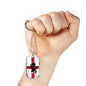 England Flag And Futbol/Soccer Necklace Stainless Steel or 18k Gold Dog Tag 24" Chain-Express Your Love Gifts
