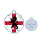 England Flag And Futbol/Soccer Stainless Steel or 18k Gold Circle Bangle Bracelet - Express Your Love Gifts
