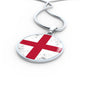 England Flag Necklace Flag Of England Stainless Steel or 18k Gold Circle Pendant 18-22" - Express Your Love Gifts