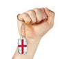 England Flag Necklace Flag Of England Stainless Steel or 18k Gold Dog Tag 24" - Express Your Love Gifts