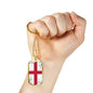 England Flag Necklace Flag Of England Stainless Steel or 18k Gold Dog Tag 24" - Express Your Love Gifts
