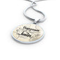 Envejezcamos Juntos Circle Necklace Stainless Steel or 18k Gold 18-22" - Express Your Love Gifts